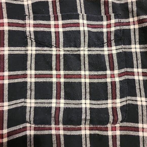 Uniqlo Flannel Shirt 100% Cotton Mens Size XL Black Plaid Button Up Long Sleeve - Picture 5 of 9